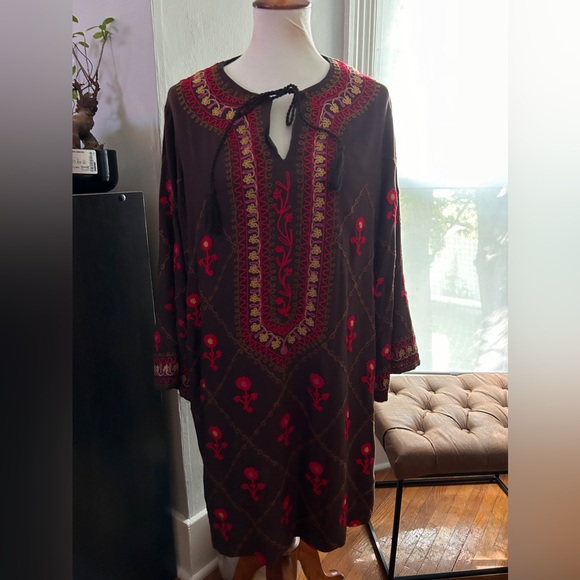 Ivy Jane embroidered bohemian caftan dress BR - Picture 9 of 14